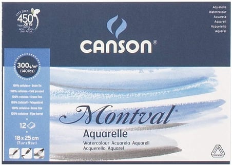 Montval Suluboya Blok 300gr - 18x25cm - 12