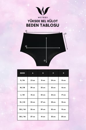 YÜKSEK BEL PAMUKLU KADIN KÜLOT, 5'Lİ PAKET PAMUKLU YUMUŞAK KUMAŞ KADIN KÜLOT