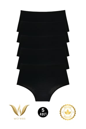 YÜKSEK BEL PAMUKLU KADIN KÜLOT, 5'Lİ PAKET PAMUKLU YUMUŞAK KUMAŞ KADIN KÜLOT