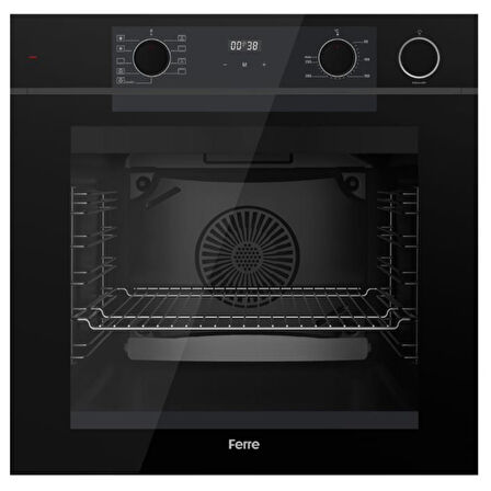 Ferre FryArt&Buharlı Fırın Grano FlowArt Elektrikli 3'lü Siyah Ank. Set (D086 + MS261 + QEP64CS)