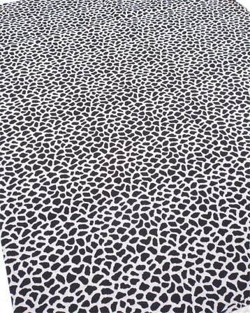 Siyah Gri Desenli Dolgun Esnek Jakarlı Örme Kumaş Hırkalık & Kazaklık 160x100cm