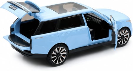 Sürtmeli Sesli ve Işıklı Lüx Oyuncak Araba, Kapıları ve Bagajı Açılan SUV Model Araç, Gerçekçi Detaylı Prestij Araba Oyuncağı, Çocuklar İçin Sürtmeli Model Araba VRD10713 (MAVİ)