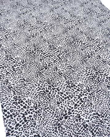 Siyah Gri Desenli Dolgun Esnek Jakarlı Örme Kumaş Hırkalık & Kazaklık 160x110cm