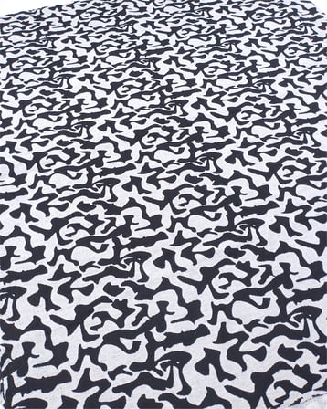 Siyah Gri Desenli Dolgun Esnek Jakarlı Örme Kumaş Hırkalık & Kazaklık 160x90cm