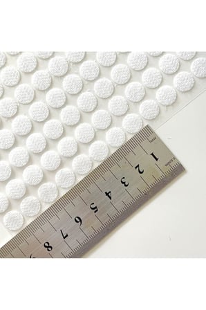 Dünya Magnet 108 Adet 1 Cm Cırt Bant Yuvarlak Para Para, Arkası Yapışkanlı (Beyaz)