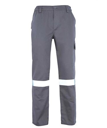 İş Takımı 7/7 Gabardin Gri %100 Pamuk Kapitoneli Reflektörlü