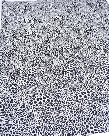 Siyah Gri Desenli Dolgun Esnek Jakarlı Örme Kumaş Hırkalık & Kazaklık 160x105cm