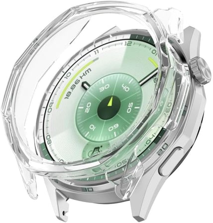 [Soft-Case] Huawei Watch GT6 46mm için 360° Kasa Koruyucu Yumuşak TPU Kılıf Dokunmatik ve Netliği Etkilemeyen GT6 Koruyucu Darbelere Karşı Huawei Watch GT 6 Ekran Koruyuculu Kılıf (Şeffaf)