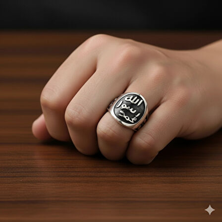 Hz Muhammed Mühür Taşsız Gümüş Yüzük