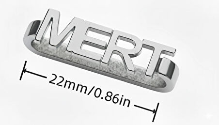 Apple Watch Uyumlu Gümüş Saat Isimlik