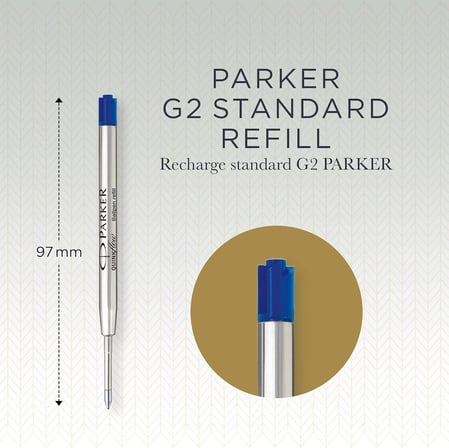 Parker 1950368 Quinkflow Tükenmez Kalem Yedeği, İnce Uç, Mavi