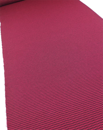 Kırmızı Siyah Pötikareli İnce Esnek Jakarlı Örme Kumaş Hırkalık & Kazaklık 140x200cm