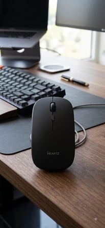 Şarj Edilebilir Tüm Cihazlara Uyumlu Sessiz Hızlı 2,4+5.0 Kablosuz Mouse (Siyah)