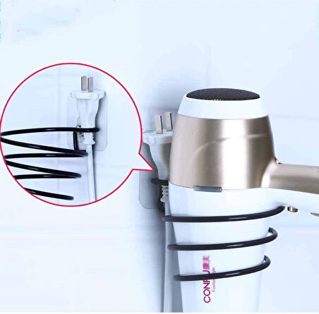 Yapışkanlı Saç Kurutmalık Siyah , Sihirli Yapışkanlı Siyah Saç Kurutma Makine Askısı MS-012 