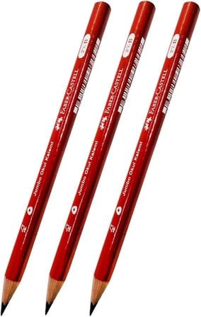 Faber-Castell İlk Kalemim Jumbo Üçgen Başlangıç Kalemi Siyah 2.5 B 3 Adet Faber Jumbo Kurşun Kalem Oluklu Gövde Tr