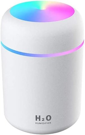 300 ml Mini USB Hava Nemlendirici ve Buhar Makinesi - LED Işıklı Taşınabilir Koku Giderici Masaüstü Difüzör, Ev, Ofis ve Araç İçi Nemlendirici