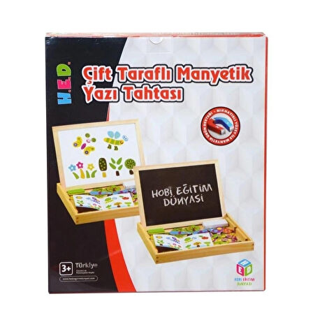 🖍️ Masaüstü Çift Taraflı Yazı Tahtası | Manyetik 🧲 & Tebeşirli ✏️ | Eğlenceli Eğitim ve Yaratıcılık 🎨 Aracı