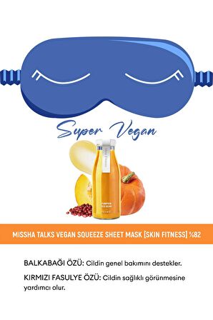 Sağlıklı Bir Görünüm Sunan Vegan Uyku Maskesi Talks Vegan Squeeze Pocket Sleeping Mask(Skin Fitness)