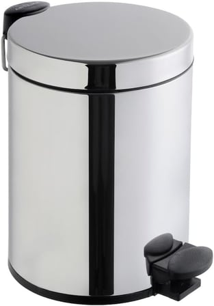 Arkitekta A44012 Çöp Kovası, Yavaş Kapanır, 4,5 L, Parlak Paslanmaz Çelik