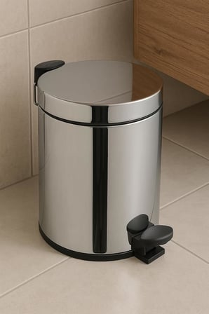 Arkitekta A44012 Çöp Kovası, Yavaş Kapanır, 4,5 L, Parlak Paslanmaz Çelik