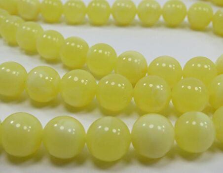 99’luk Sarı Renkli Beyrut Sıkma Kehribar 10x10 mm