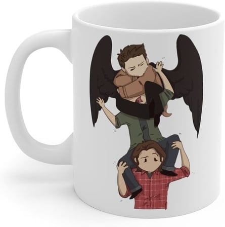 HobiShop(4616) Supernatural 2 Baskılı Kupa Bardak Beyaz