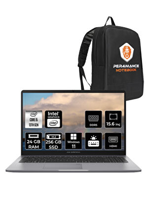 Asus ExpertBook P1 Intel Core i5 13420H 24GB 256GB SSD 15.6" FHD W11P Taşınabilir Bilgisayar & PER4 Çanta