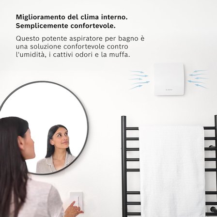 Bosch Banyo Aspiratörü/Fanı 1500 Serisi Beyaz 100 mm çap