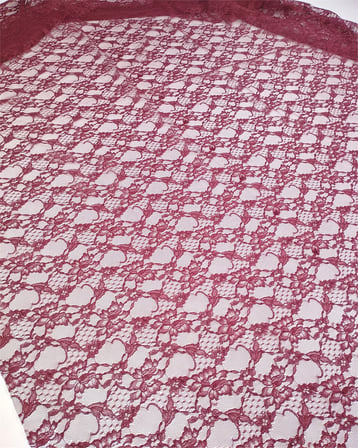 Bordo İnce Dantel Kumaş Elbiselik & Bluzluk 145x230cm