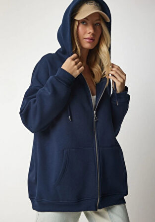 W0008672 BSM Oversize Kapşonlu Hırka 