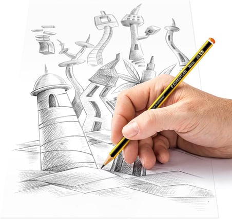 Staedtler 120-0 Noris 2B Kurşunkalem (5 Adet) &amp; 13144-23LN &amp; Kırmızı Kopya Kalemi