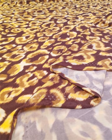 Hardal Kahve İnce Dökümlü Esnek Rayon Jarse Kumaş Elbiselik & Bluzluk 120x90cm