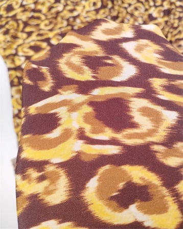 Hardal Kahve İnce Dökümlü Esnek Rayon Jarse Kumaş Elbiselik & Bluzluk 120x90cm