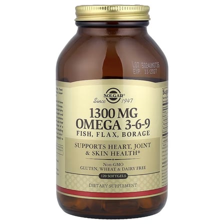 omega 3-6-9 Fish, Flax, Borage 1300 mg 120 softgels