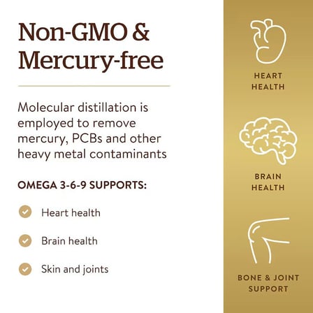 omega 3-6-9 Fish, Flax, Borage 1300 mg 120 softgels