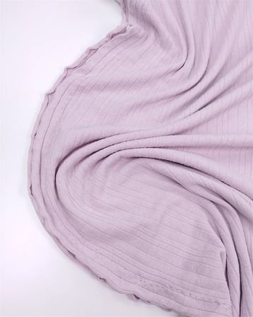 Lila Pembe Arası İnce Esnek Yumuşak Raporlu Örme Kumaş Elbiselik & Bluzluk 140x200cm