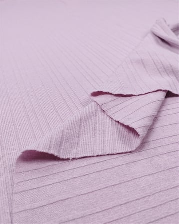 Lila Pembe Arası İnce Esnek Yumuşak Raporlu Örme Kumaş Elbiselik & Bluzluk 140x200cm