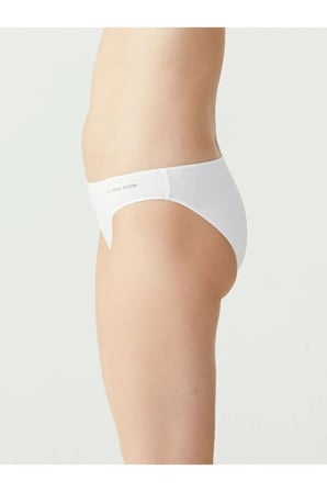 Kadın 5'li Ekonomik Paket İnce Lastikli Slip Siyah Beyaz Ten
