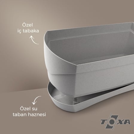 Modern Balkon Saksı (Kahve, 5 Litre)