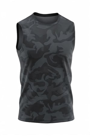 Erkek Nem Emici Hızlı Kuruma Atletik Teknik Sporcu Sıfır Kol T-shirt