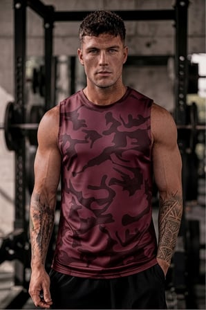 Erkek Nem Emici Hızlı Kuruma Atletik Teknik Sporcu Sıfır Kol T-shirt