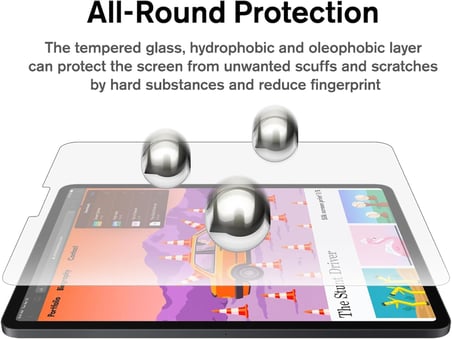 Tablet İle Uyumlu Hizalama Aparatlı ve Takılırken Camın Altında Kesinlikle Toz Bırakmayan Darbelere Karşı Ekstra Güçlü Ekran Koruyucu Cam (Galaxy Tab S9 Plus/S9 FE Plus)