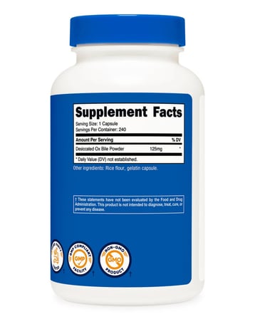 Ox Bile 125 mg 240 Capsules