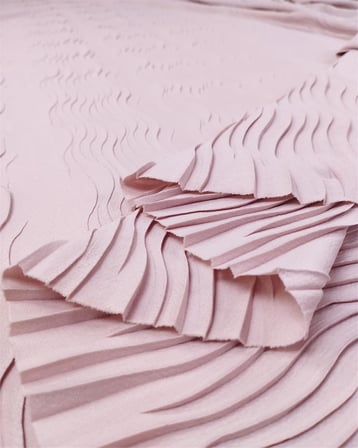 Küllü Pembe Pliseli Esnek Yumuşak Dökümlü Jarse Kumaş Elbiselik & Bluzluk 150x360cm