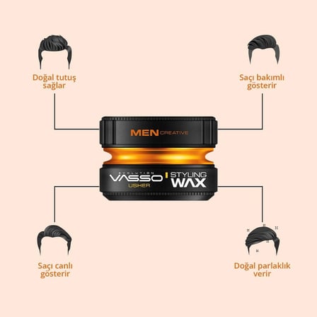 Parlaklık Kazandıran Wax | Tüm Saç Tipleri | Doğal Tutuş ve Doğal Parlaklık | AQUA Usher 150 ml