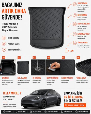 Tesla Model Y 2019 Sonrası Bagaj Havuzu