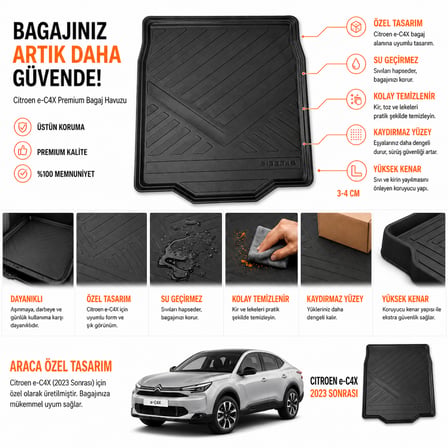 Citroen C4X Elektrikli 2023 Sonrası Bagaj Havuzu