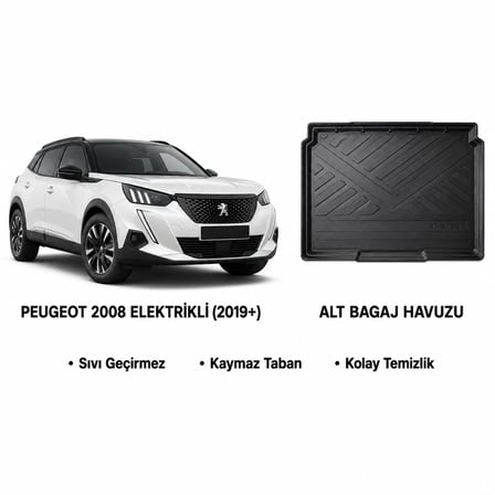 Peugeot 2008 Elektrikli 2019 Sonrası Alt Bagaj Havuzu