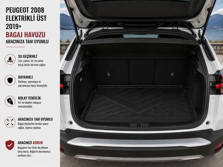 Peugeot 2008 Elektrikli 2019 Sonrası Üst Bagaj Havuzu