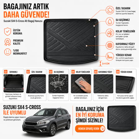 Suzuki SX4 S-Cross 2013 Sonrası Alt Bagaj Havuzu